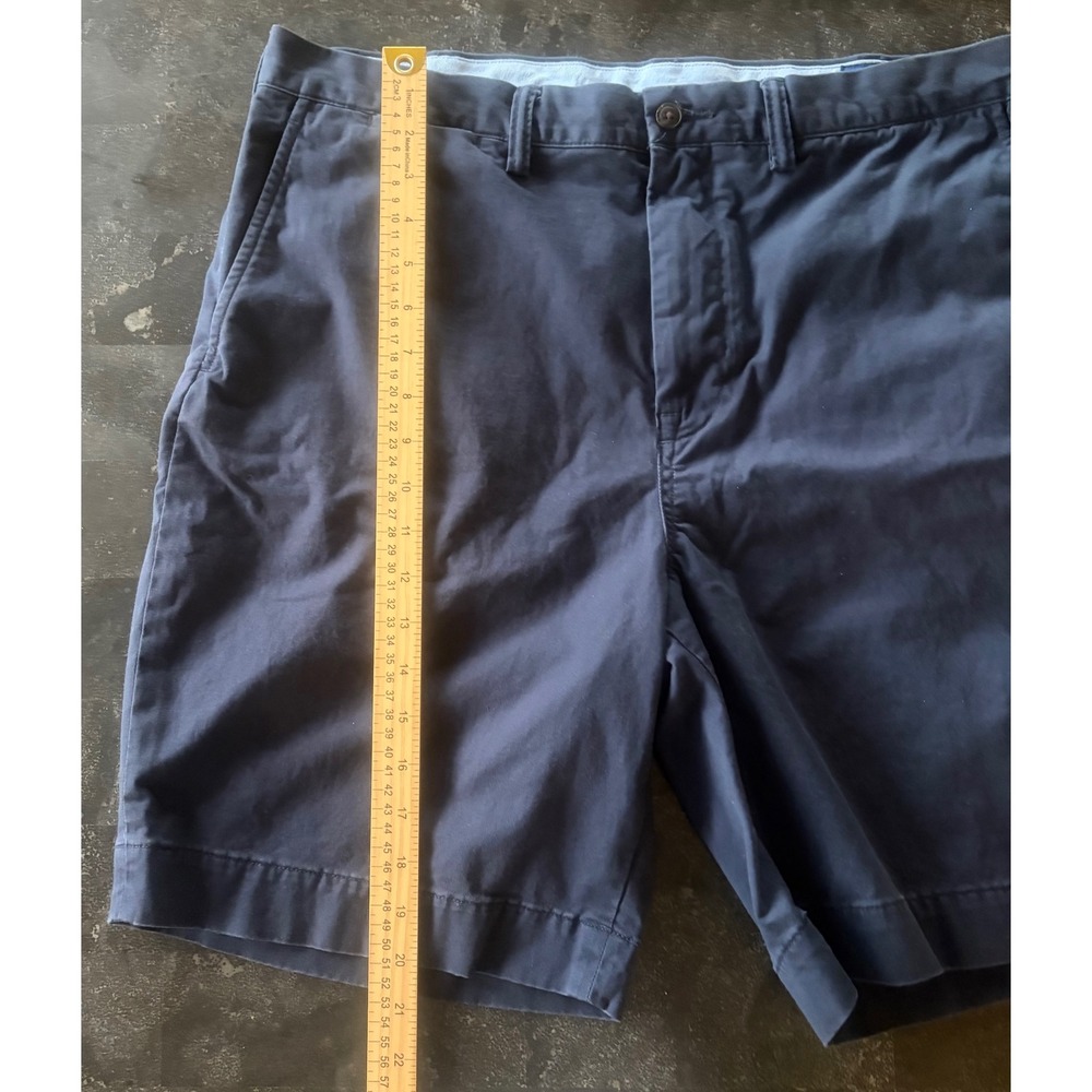 Polo Ralph Lauren Mens 36 Navy Blue Black Pony Stretch Classic Fit Chino Shorts - Picture 7 of 8